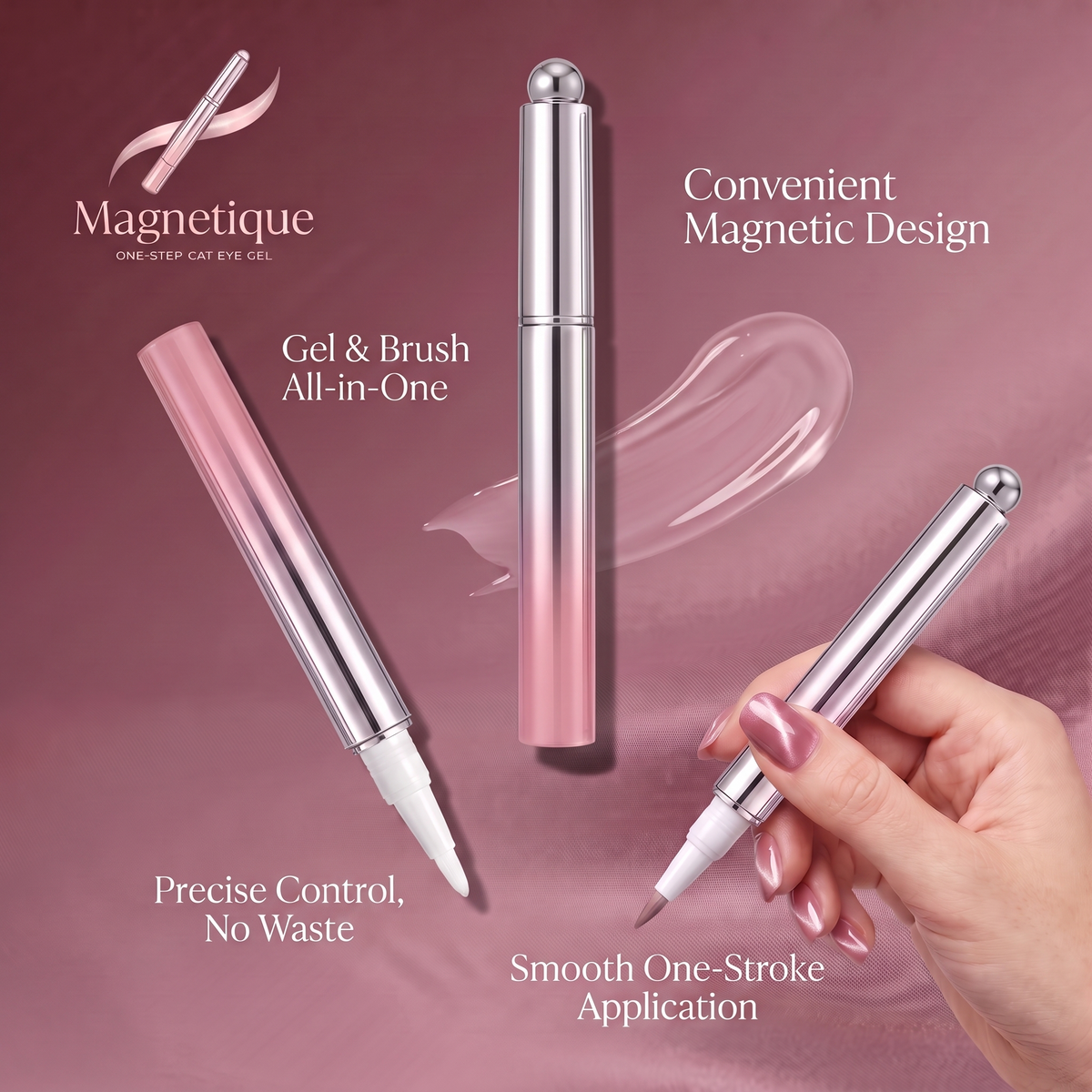 Magnetique™ 7-In-1 Magnetic Cat Eye Nail Gel Pen Portable